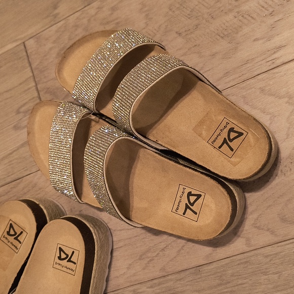 Dirty Laundry Rhinestone Platform Slides - Picture 8 of 12